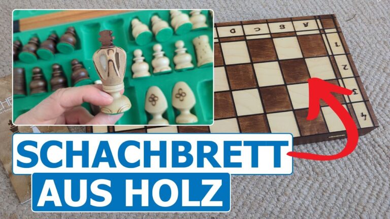 Schachbrett aus Holz im Test